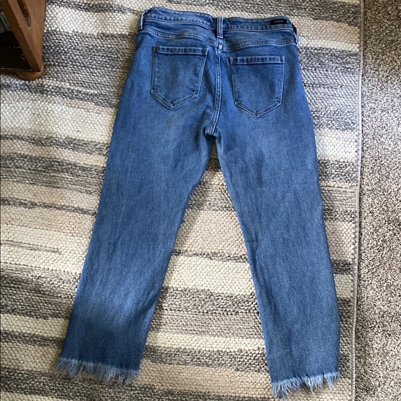 Liverpool Blue Ankle Cropped Jeans with Frayed Hem - Picture 5 of 5